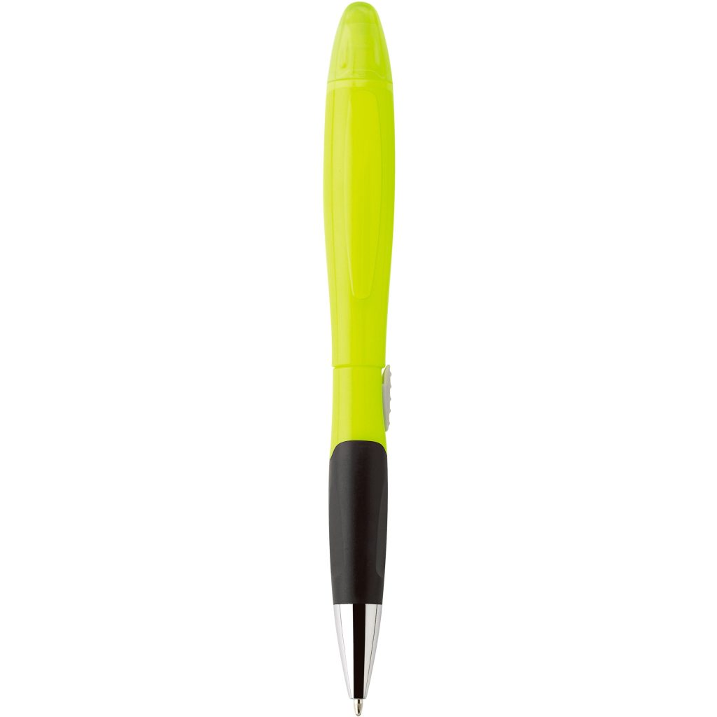 Customised Plastic Blossom Pen and Highlighters - Promotional Pens Singapore - Gifts VV Available in 7 awesome item colors 客製 - Promotional Pens Singapore - Gifts VV Neon Yellow Plastic Blossom Pen and Highlighter