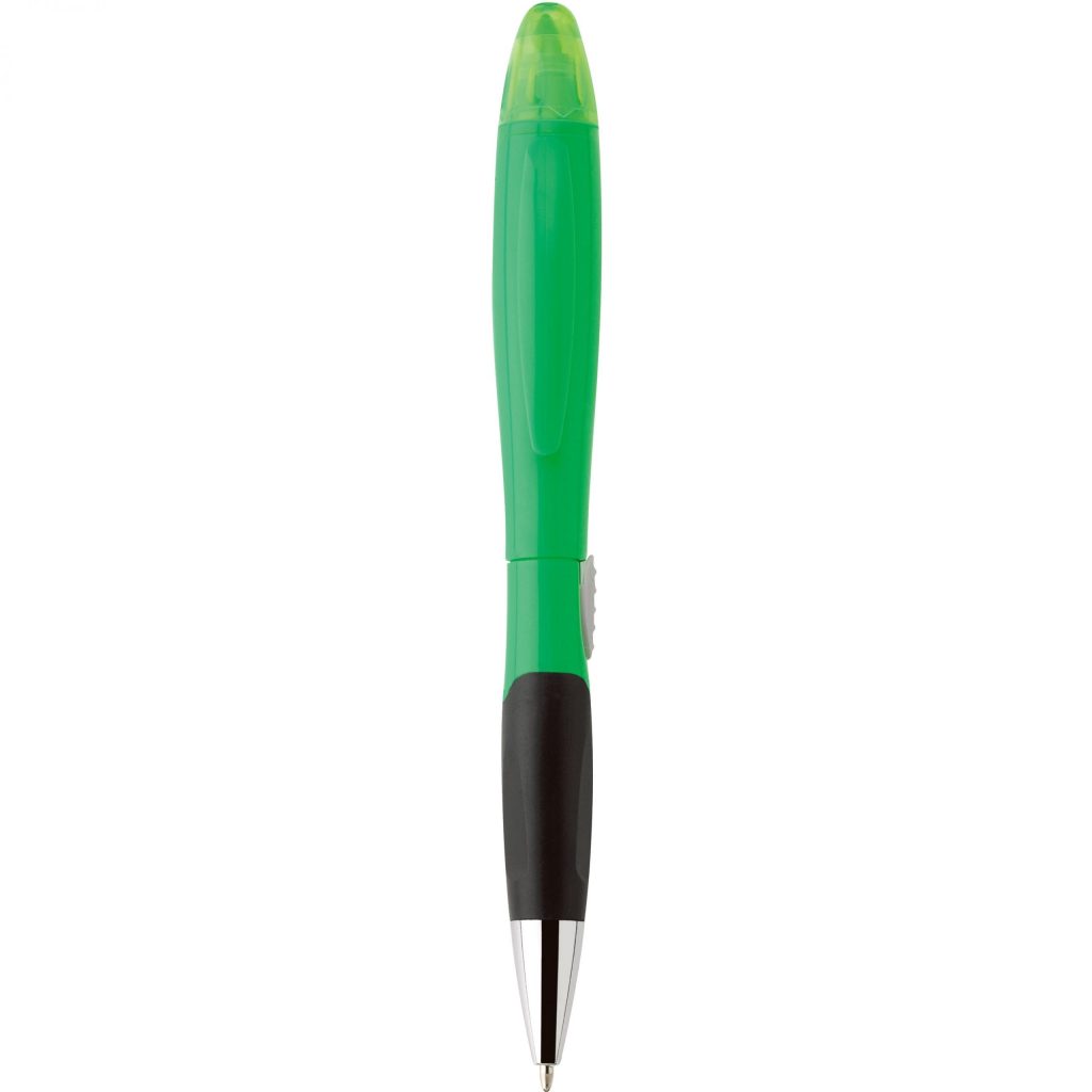 Customised Plastic Blossom Pen and Highlighters - Promotional Pens Singapore - Gifts VV Available in 7 awesome item colors 客製 - Promotional Pens Singapore - Gifts VV Neon Green Plastic Blossom Pen and Highlighter