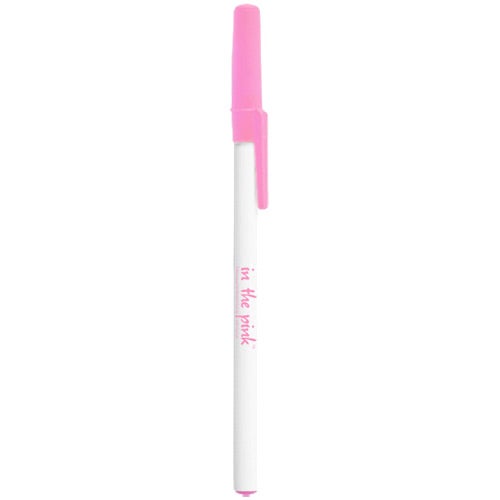 Promo Blue Ink Value Pens - Promotional Pens Singapore - Gifts VV Available in 9 amazing item colors 客製 - Promotional Pens Singapore - Gifts VV White / Pink Blue Ink Value Pen