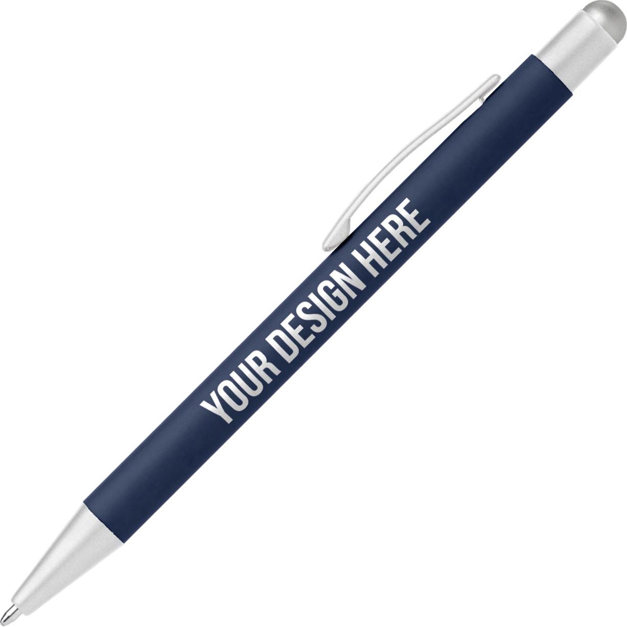 Navy Bowie Softy Satin Pen with Stylus