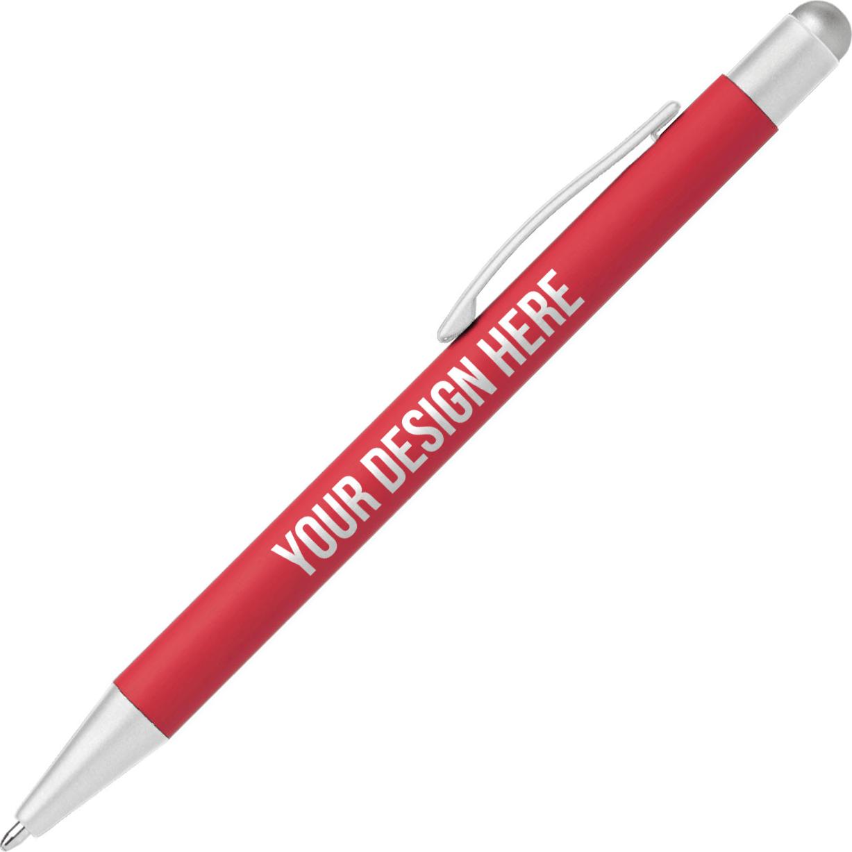 Red Bowie Softy Satin Pen with Stylus