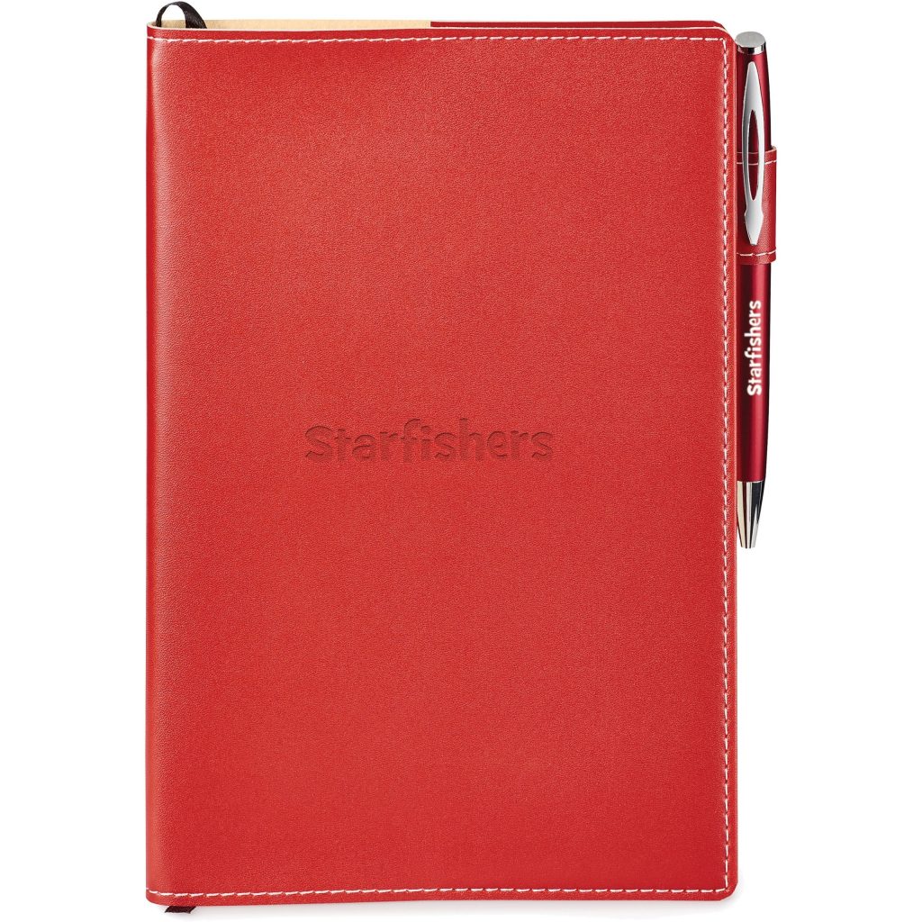 Imprinted Bradford Refillable Journal Combos - Promotional Pens Singapore - Gifts VV Available in 4 exciting item colors 客製 - Promotional Pens Singapore - Gifts VV Red Bradford Refillable Journal Combo
