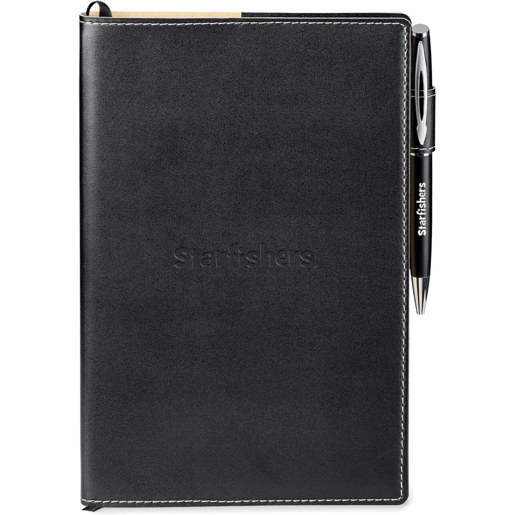 Imprinted Bradford Refillable Journal Combos - Promotional Pens Singapore - Gifts VV Available in 4 exciting item colors 客製 - Promotional Pens Singapore - Gifts VV Black Bradford Refillable Journal Combo