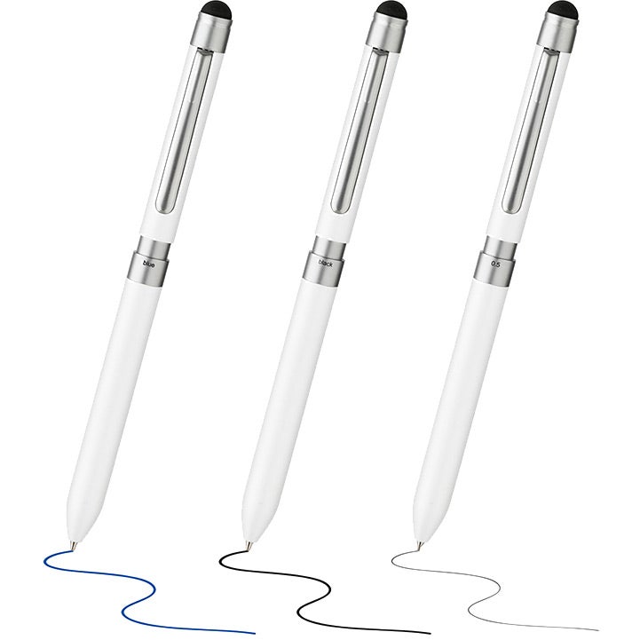 White Bradshaw 5-in-1 Multifunction Pen