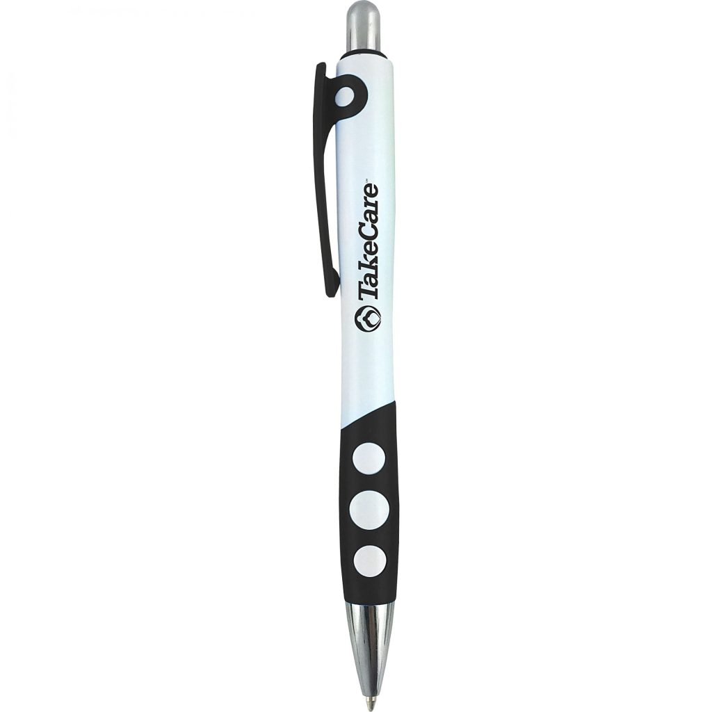 Marketing Bubble Grip Pens - Promotional Pens Singapore - Gifts VV Available in 8 exciting item colors 客製 - Promotional Pens Singapore - Gifts VV White / Black Bubble Grip Pen