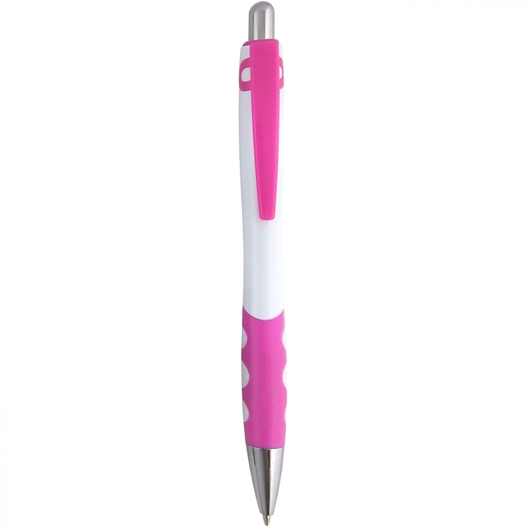 Marketing Bubble Grip Pens - Promotional Pens Singapore - Gifts VV Available in 8 exciting item colors 客製 - Promotional Pens Singapore - Gifts VV White / Pink Bubble Grip Pen