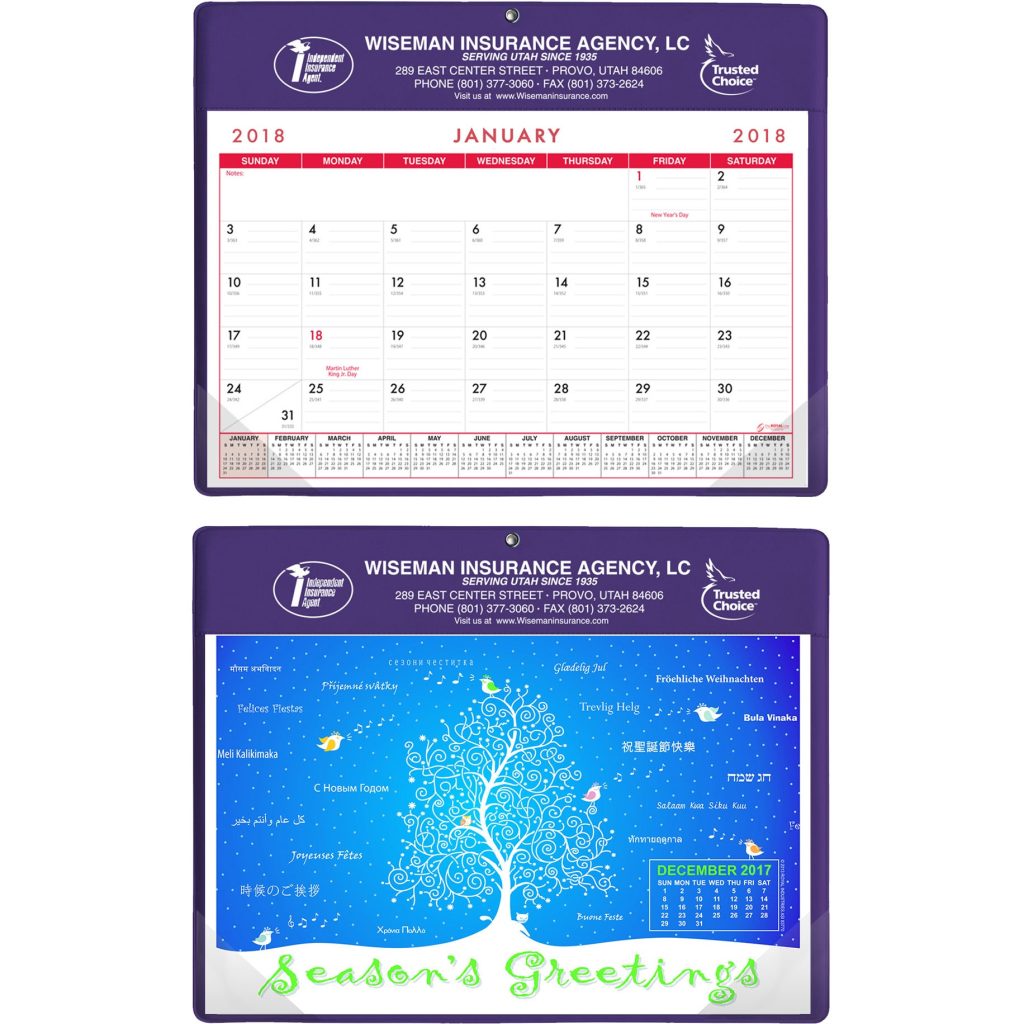 Imprinted Monthly Calendar Doodle Pads with Grommet and Greeting Page - Promotional Pens Singapore - Gifts VV Available in 18 awesome item colors 客製 - Promotional Pens Singapore - Gifts VV White / Purple Monthly Calendar Doodle Pad with Grommet and Greeting Page