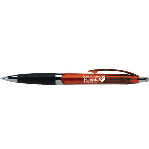 Imprinted Calhoun Pens - Promotional Pens Singapore - Gifts VV Available in 9 exciting item colors 客製 - Promotional Pens Singapore - Gifts VV Translucent Orange Calhoun Pen