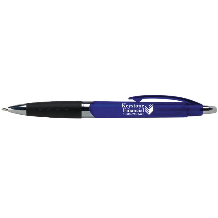 Imprinted Calhoun Pens - Promotional Pens Singapore - Gifts VV Available in 9 exciting item colors 客製 - Promotional Pens Singapore - Gifts VV Translucent Blue Calhoun Pen