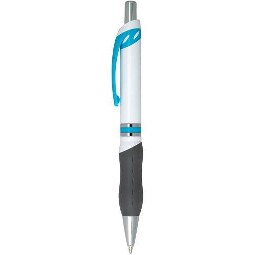 White / Light Blue Campus Pen