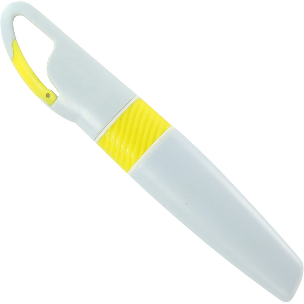 Custom Carabiner Highlighters - Promotional Pens Singapore - Gifts VV Available in 2 awesome item colors 客製 - Promotional Pens Singapore - Gifts VV White / Yellow Carabiner Highlighter