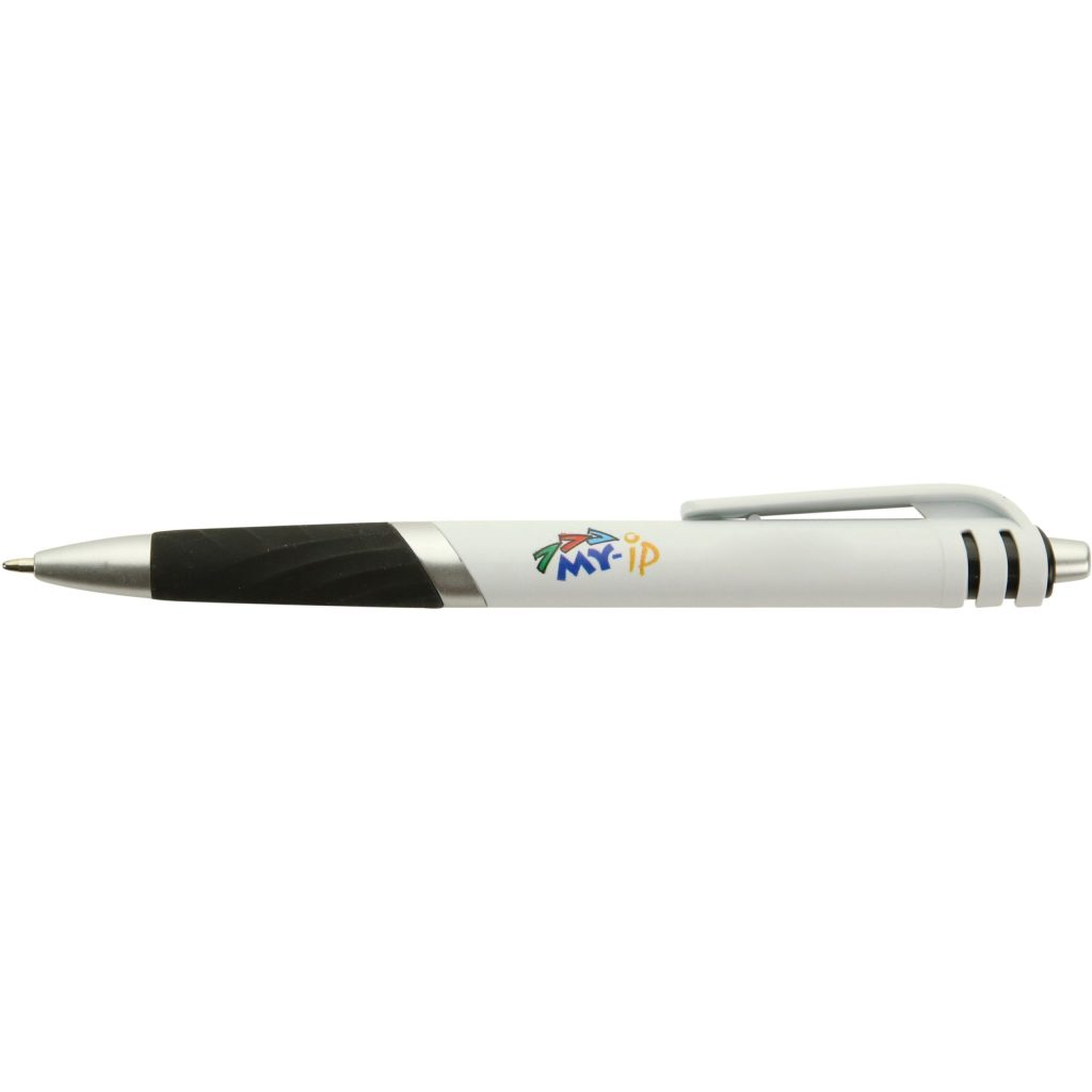 White / Black Carnival Grip Pen