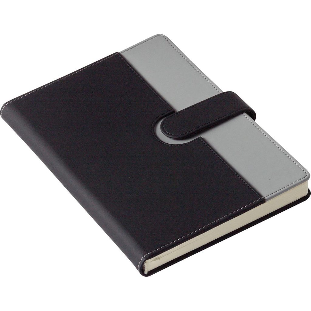 Giveaway Chic Journals with Magnetic Closure - Promotional Pens Singapore - Gifts VV Available in 3 exciting item colors 客製 - Promotional Pens Singapore - Gifts VV Black / Gray Chic Journal with Magnetic Closure