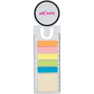 White Circle Bookmark with Sticky Notes