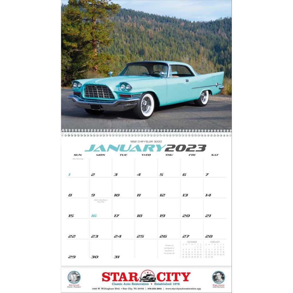 Marketing Classic Car Calendars - Promotional Pens Singapore - Gifts VV Free Setup 客製 - Promotional Pens Singapore - Gifts VV See Item Classic Car Calendar