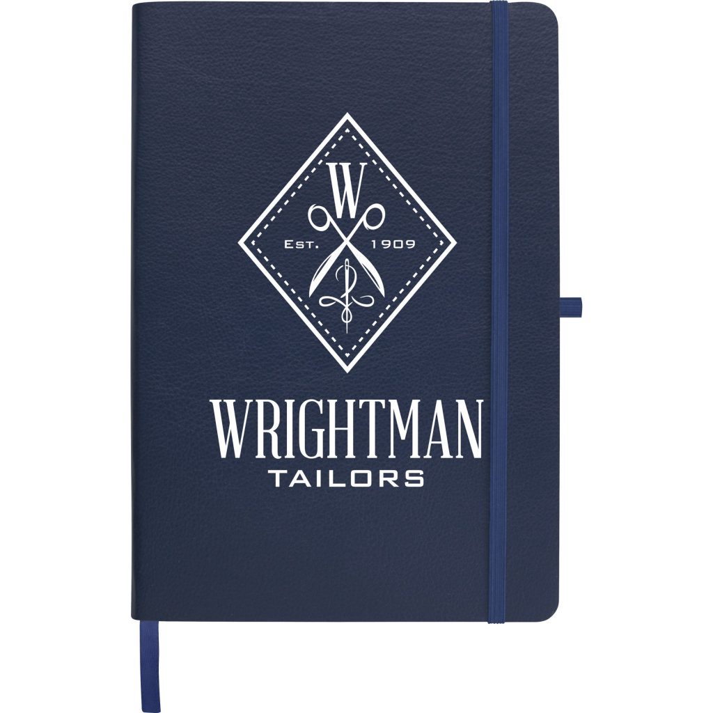 Logo Classic Textured Journals - Promotional Pens Singapore - Gifts VV Available in 4 exciting item colors 客製 - Promotional Pens Singapore - Gifts VV Navy Blue Classic Textured Journal