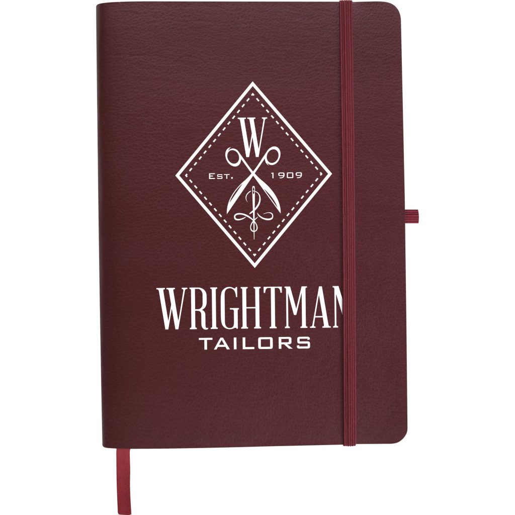 Logo Classic Textured Journals - Promotional Pens Singapore - Gifts VV Available in 4 exciting item colors 客製 - Promotional Pens Singapore - Gifts VV Burgundy Classic Textured Journal