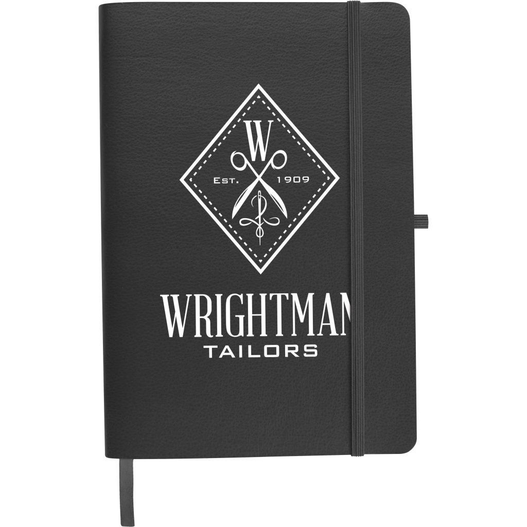 Logo Classic Textured Journals - Promotional Pens Singapore - Gifts VV Available in 4 exciting item colors 客製 - Promotional Pens Singapore - Gifts VV Black Classic Textured Journal