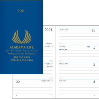 Matte Leatherette Blue Classic Pocket Planner
