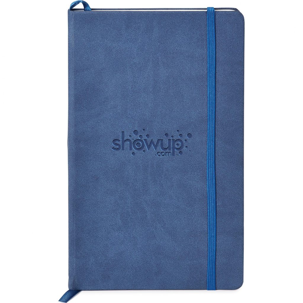 Customized Classico Vinyl Hard Cover Journals - Promotional Pens Singapore - Gifts VV Available in 3 awesome item colors 客製 - Promotional Pens Singapore - Gifts VV Blue Classico Vinyl Hard Cover Journal
