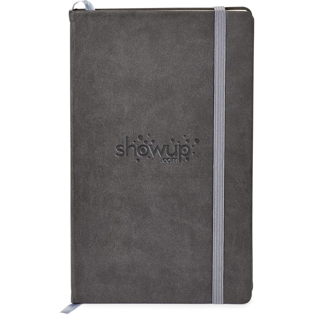 Customized Classico Vinyl Hard Cover Journals - Promotional Pens Singapore - Gifts VV Available in 3 awesome item colors 客製 - Promotional Pens Singapore - Gifts VV Grey Classico Vinyl Hard Cover Journal