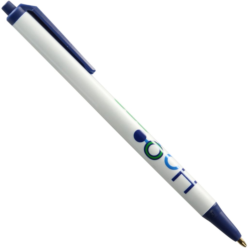 Customised BIC Clic Stic Ecolution Pens - Promotional Pens Singapore - Gifts VV Free Setup 客製 - Promotional Pens Singapore - Gifts VV White / Navy BIC Clic Stic Ecolution Pen