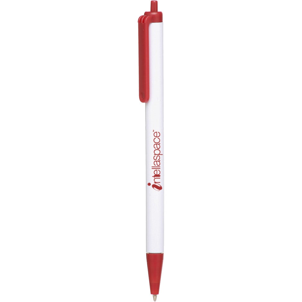 Customised Click Action Company Pens - Promotional Pens Singapore - Gifts VV Available in 13 amazing item colors 客製 - Promotional Pens Singapore - Gifts VV White / Burgundy Click Action Company Pen