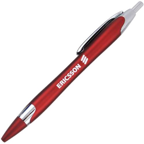 Custom Click Pens with Metal Clip - Promotional Pens Singapore - Gifts VV Available in 4 awesome item colors 客製 - Promotional Pens Singapore - Gifts VV Red Click Pen with Metal Clip