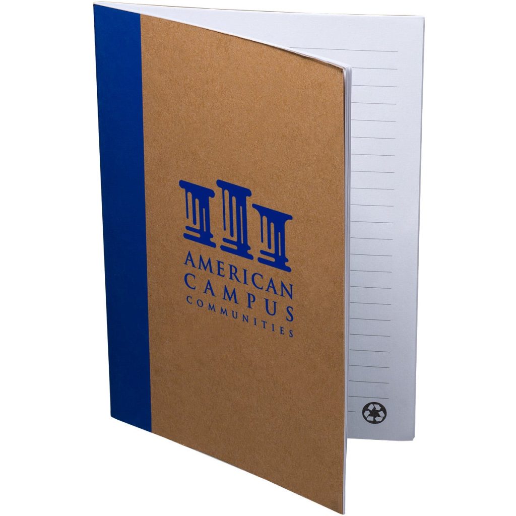 Customized Color-Pop Recycled Memo Books - Promotional Pens Singapore - Gifts VV Available in 6 awesome item colors 客製 - Promotional Pens Singapore - Gifts VV Natural / Blue Color-Pop Recycled Memo Book