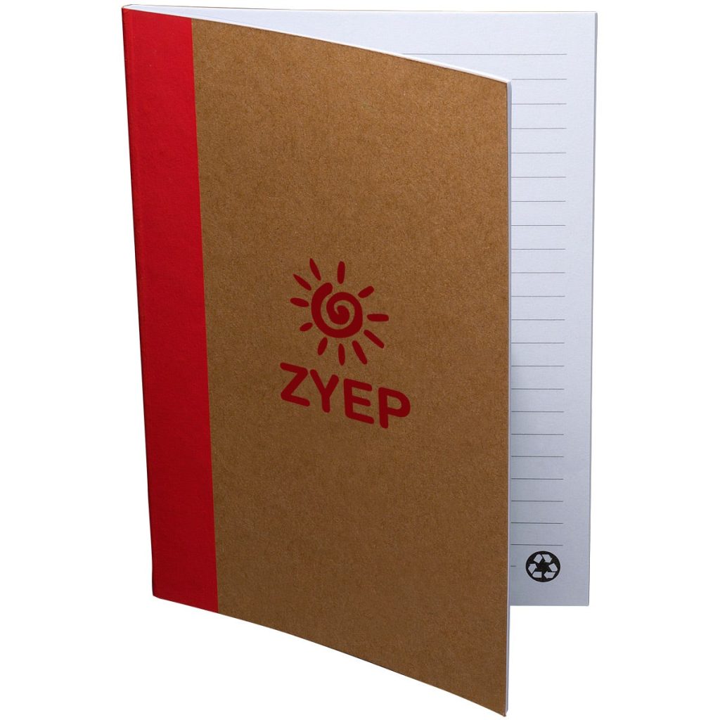 Customized Color-Pop Recycled Memo Books - Promotional Pens Singapore - Gifts VV Available in 6 awesome item colors 客製 - Promotional Pens Singapore - Gifts VV Natural / Red Color-Pop Recycled Memo Book