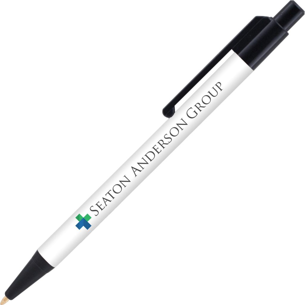 Promotional Colorama AM Pens with Antimicrobial Additive - Promotional Pens Singapore - Gifts VV Free Shipping and Setup 客製 - Promotional Pens Singapore - Gifts VV White / Black Colorama AM Pen with Antimicrobial Additive