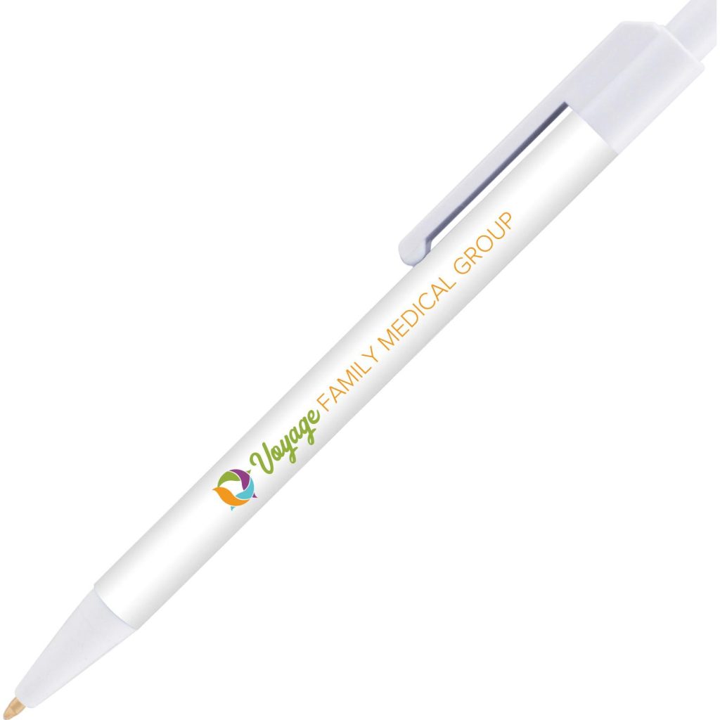 Promotional Colorama AM Pens with Antimicrobial Additive - Promotional Pens Singapore - Gifts VV Free Shipping and Setup 客製 - Promotional Pens Singapore - Gifts VV White Colorama AM Pen with Antimicrobial Additive