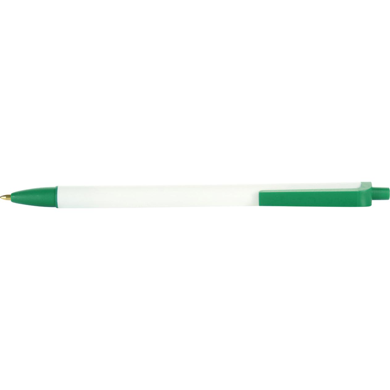 White / Green Contender Pen