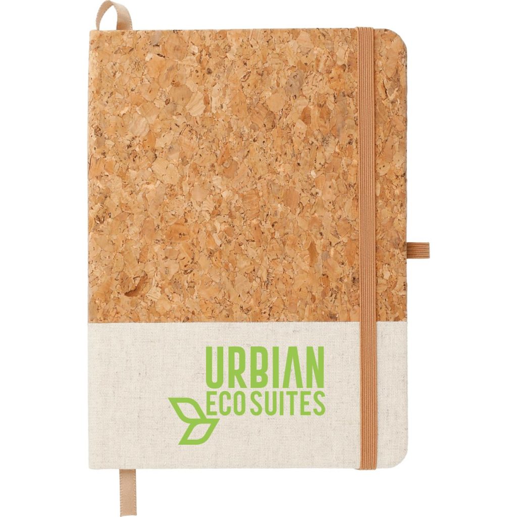 Custom Cork and Jute Bound Notebooks - Promotional Pens Singapore - Gifts VV Your design screen printed 客製 - Promotional Pens Singapore - Gifts VV Brown Cork and Jute Bound Notebook