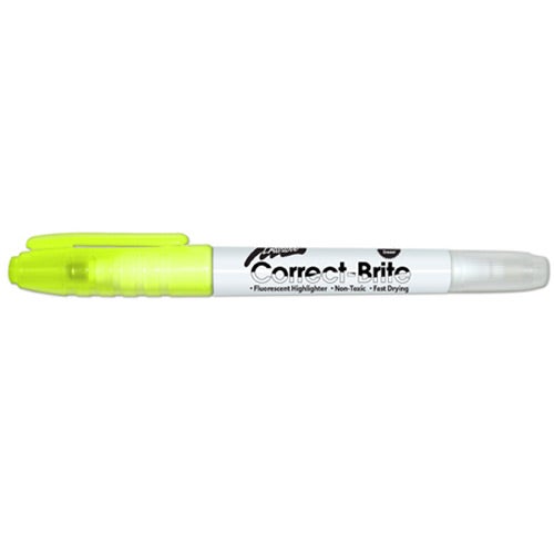 Giveaway Correct Brite Erasable Highlighters - Promotional Pens Singapore - Gifts VV Available in 2 exciting item colors 客製 - Promotional Pens Singapore - Gifts VV White / Fluorescent Yellow Correct Brite Erasable Highlighter