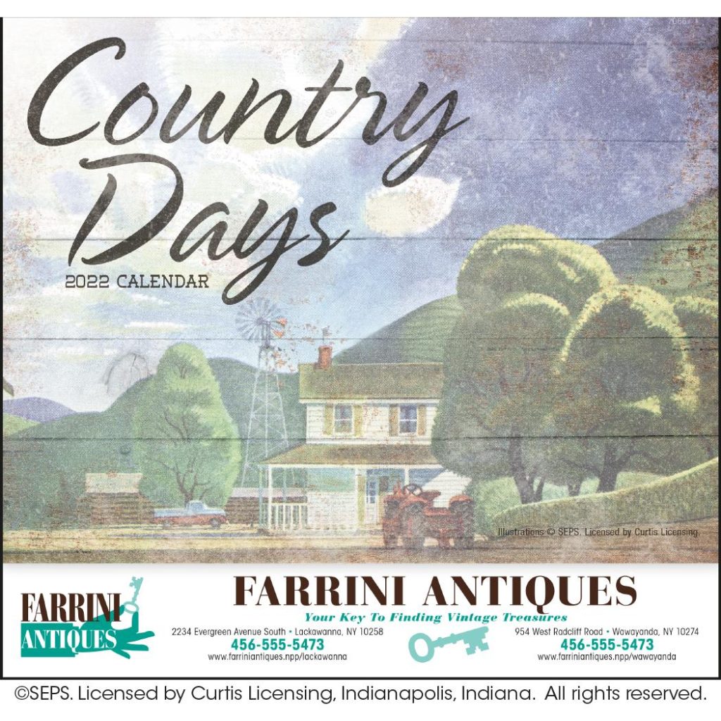 Logo Country Days Calendars - Promotional Pens Singapore - Gifts VV Free Setup 客製 - Promotional Pens Singapore - Gifts VV See Item Country Days Calendar