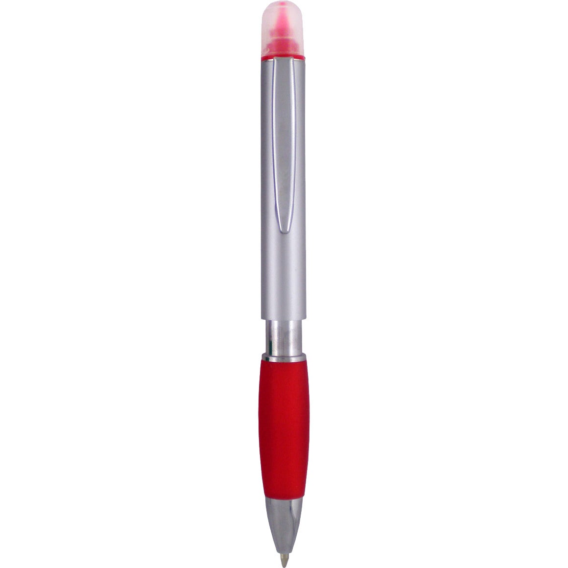 Advertising Crest Pen and Highlighters - Promotional Pens Singapore - Gifts VV Available in 6 awesome item colors 客製 - Promotional Pens Singapore - Gifts VV Silver / Red Crest Pen and Highlighter