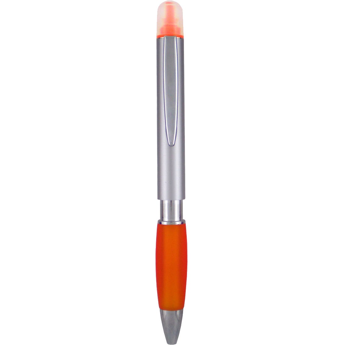 Advertising Crest Pen and Highlighters - Promotional Pens Singapore - Gifts VV Available in 6 awesome item colors 客製 - Promotional Pens Singapore - Gifts VV Silver / Orange Crest Pen and Highlighter