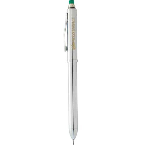 Printed Cross Tech 3 Plus Multi Function Stylus Pens - Promotional Pens Singapore - Gifts VV Twists to write 客製 - Promotional Pens Singapore - Gifts VV Silver Cross Tech 3 Plus Multi Function Stylus Pen
