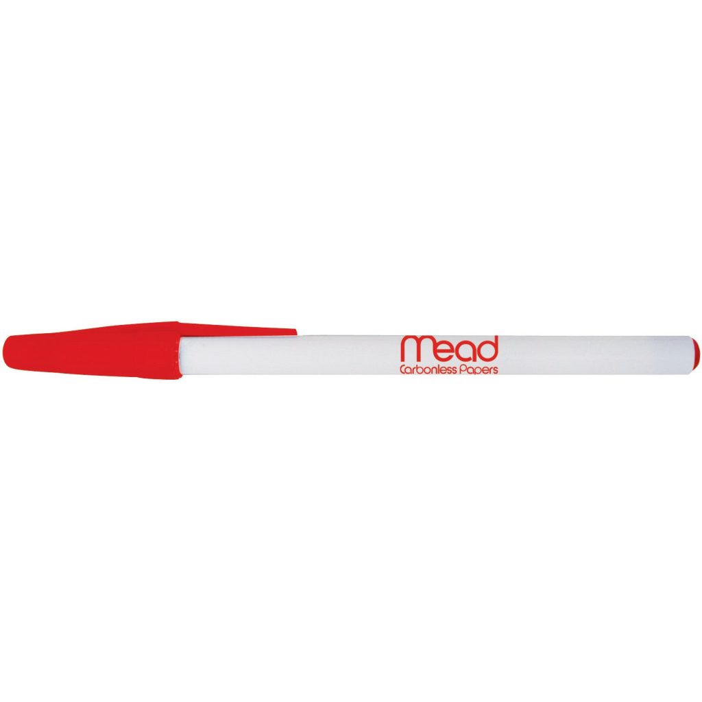 White / Red Crown Stick Pen