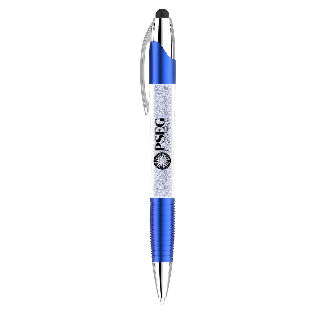 Marketing Crystal Light Up Stylus Pens - Promotional Pens Singapore - Gifts VV Available in 6 amazing item colors 客製 - Promotional Pens Singapore - Gifts VV Clear / Blue Crystal Light Up Stylus Pen