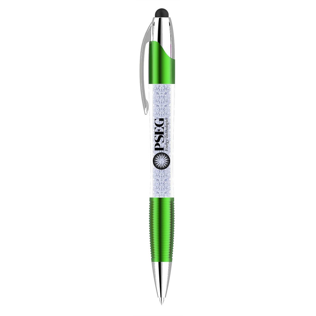 Marketing Crystal Light Up Stylus Pens - Promotional Pens Singapore - Gifts VV Available in 6 amazing item colors 客製 - Promotional Pens Singapore - Gifts VV Clear / Green Crystal Light Up Stylus Pen