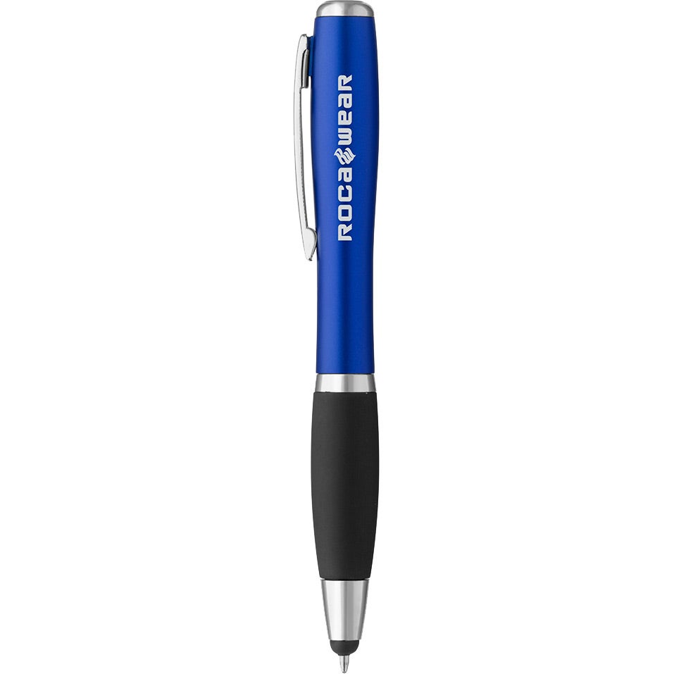 Printed Curvaceous Stylus Ballpoint Pens with Light - Promotional Pens Singapore - Gifts VV Available in 4 awesome item colors 客製 - Promotional Pens Singapore - Gifts VV Blue Curvaceous Stylus Ballpoint Pen with Light
