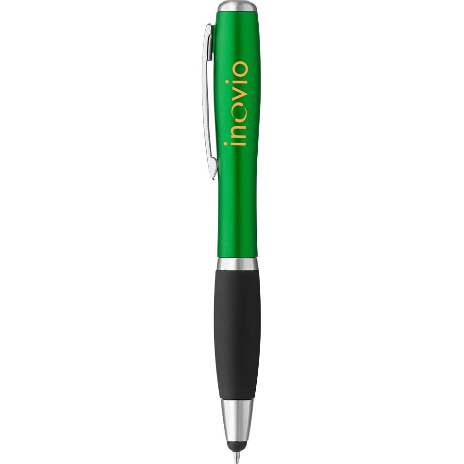 Printed Curvaceous Stylus Ballpoint Pens with Light - Promotional Pens Singapore - Gifts VV Available in 4 awesome item colors 客製 - Promotional Pens Singapore - Gifts VV Lime Green Curvaceous Stylus Ballpoint Pen with Light