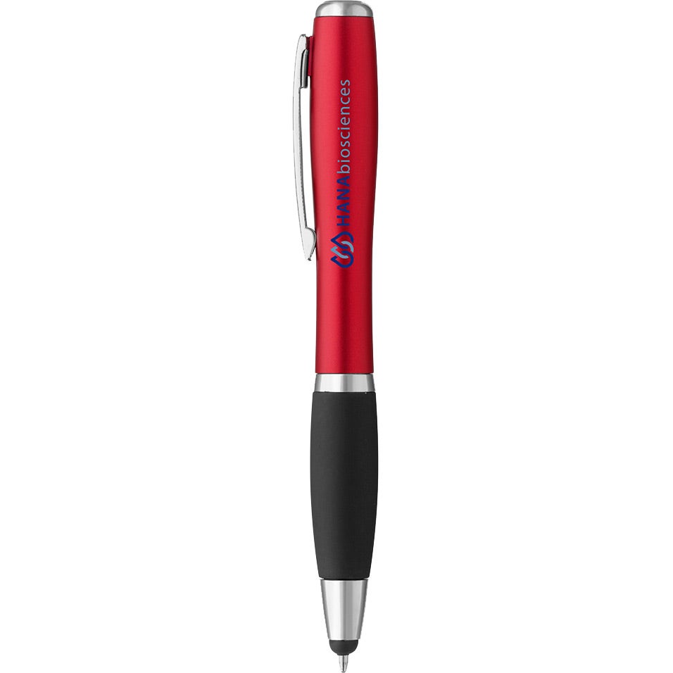 Printed Curvaceous Stylus Ballpoint Pens with Light - Promotional Pens Singapore - Gifts VV Available in 4 awesome item colors 客製 - Promotional Pens Singapore - Gifts VV Red Curvaceous Stylus Ballpoint Pen with Light