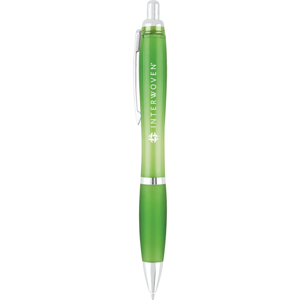 Lime Green Curvaceous Translucent Gel Pen
