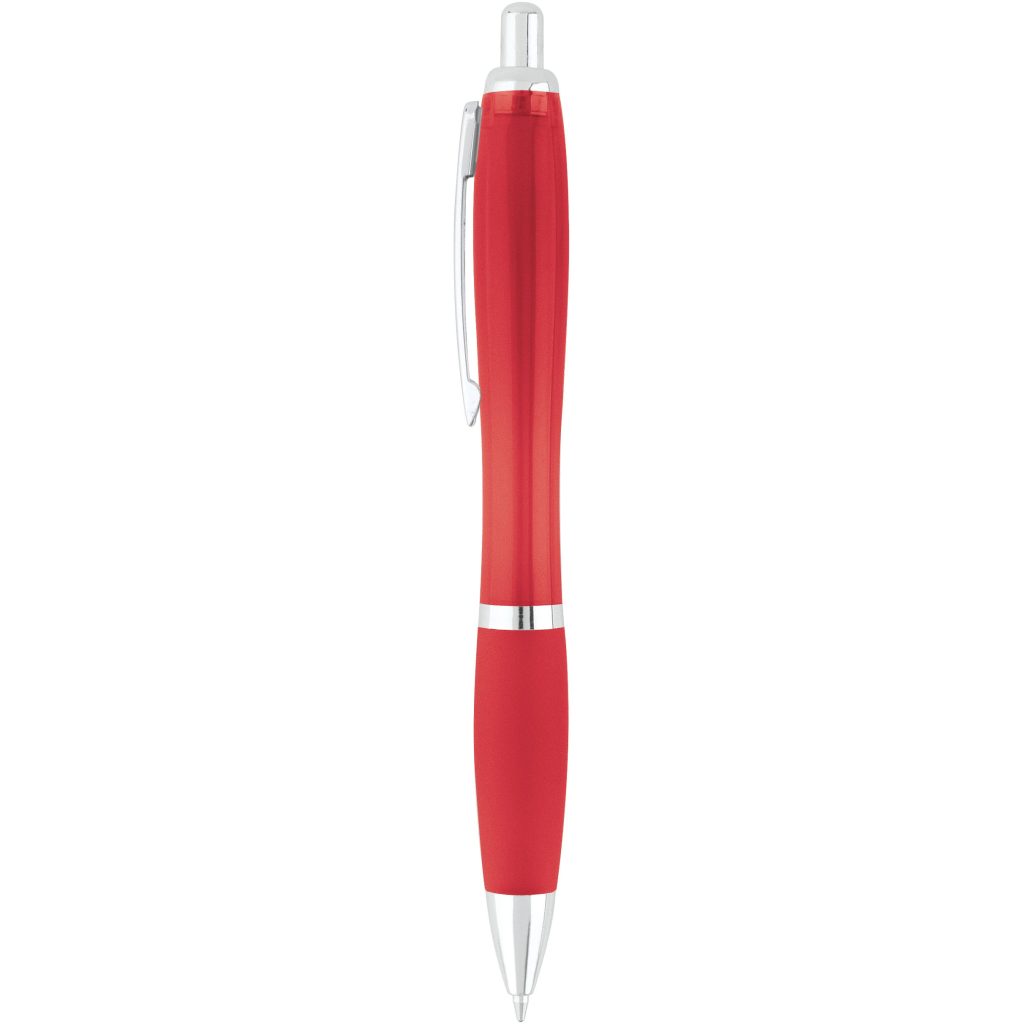 Red Curvaceous Translucent Ballpoint Pen