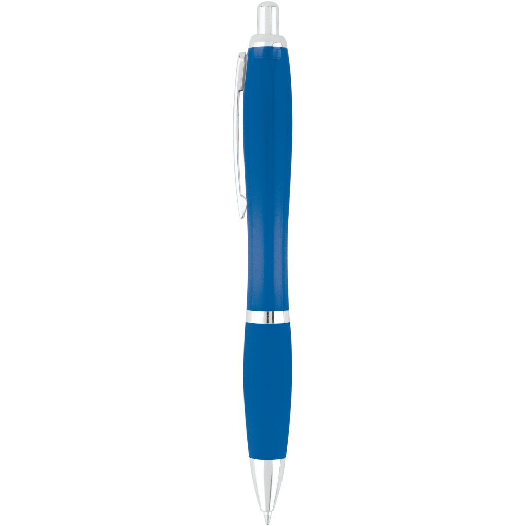 Blue Curvaceous Translucent Ballpoint Pen