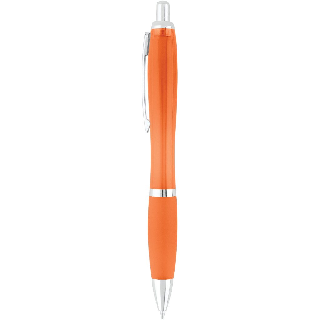 Orange Curvaceous Translucent Ballpoint Pen