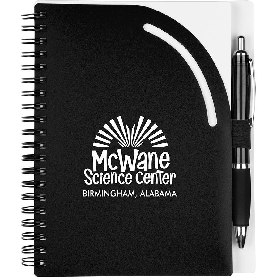 Customized Curvy Top Journals - Promotional Pens Singapore - Gifts VV Available in 8 awesome item colors 客製 - Promotional Pens Singapore - Gifts VV Black Curvy Top Journal